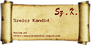 Szeicz Kandid névjegykártya